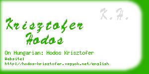 krisztofer hodos business card